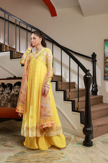 Dhanak SS25DA-2713 Yellow  Chiffon Pret Vol-ll 2025